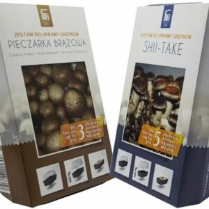 Brown champignons and Shiitake set – 2 Ready-made packages for growing at home