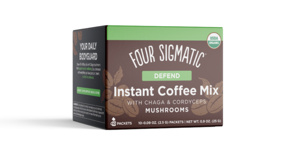 Instant coffee with Chaga and Cordyceps mushrooms Four Sigmatic Defend